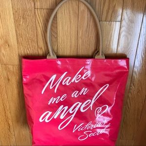 Victorias secret vibrant pink spacious lined Tote